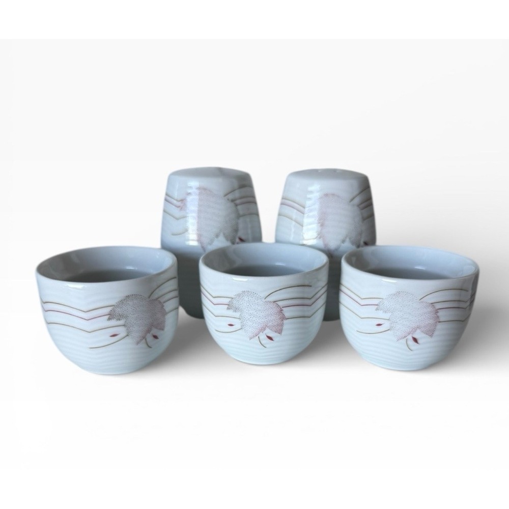 VTG Arzberg‎ Swingline Liberty Set - 3 Egg Cups + Salt and Pepper Shakers